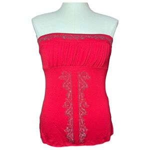 Sugar Tart Cherry Red Boho Y2k Top